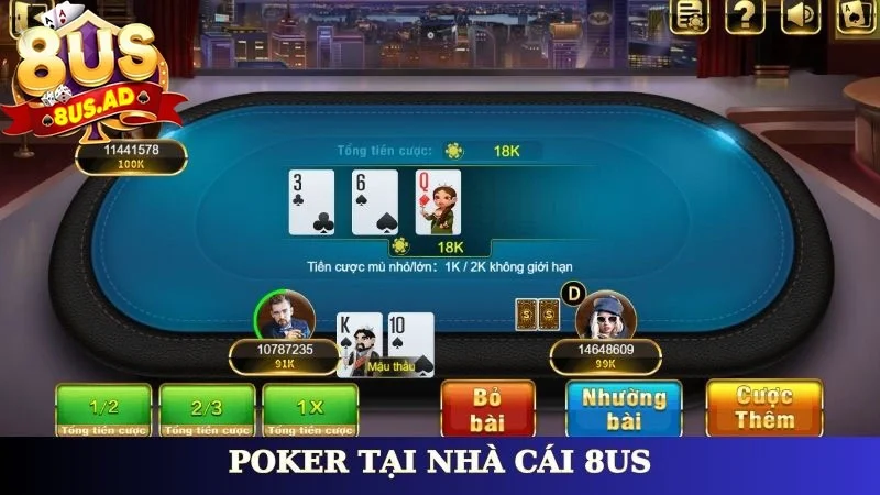 Poker tại nhà cái 8Us