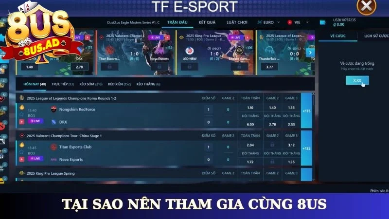 Tại sao nên tham gia cùng 8Us