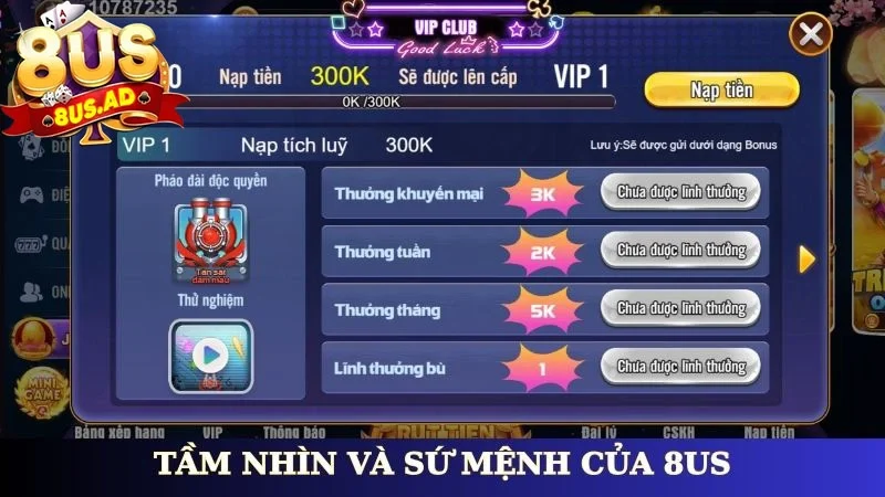 Tầm nhìn và sứ mệnh của 8Us