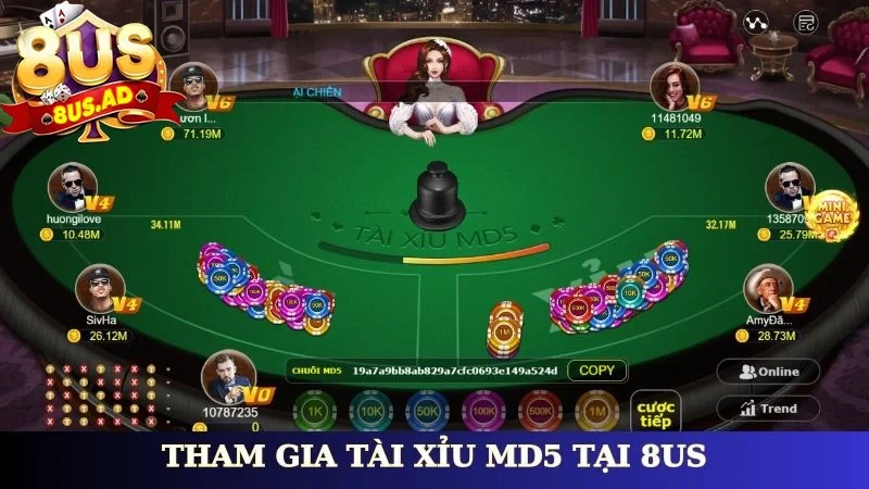 Tham gia tài xỉu MD5 tại 8Us